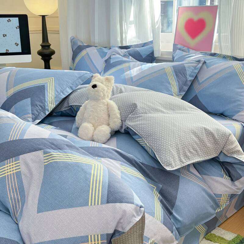 3pcs 100% Cotton Set Including 1pc Duvet Cover 2pcs Pillowcases Newly Printed Soft Comfortable and Breathable H260312