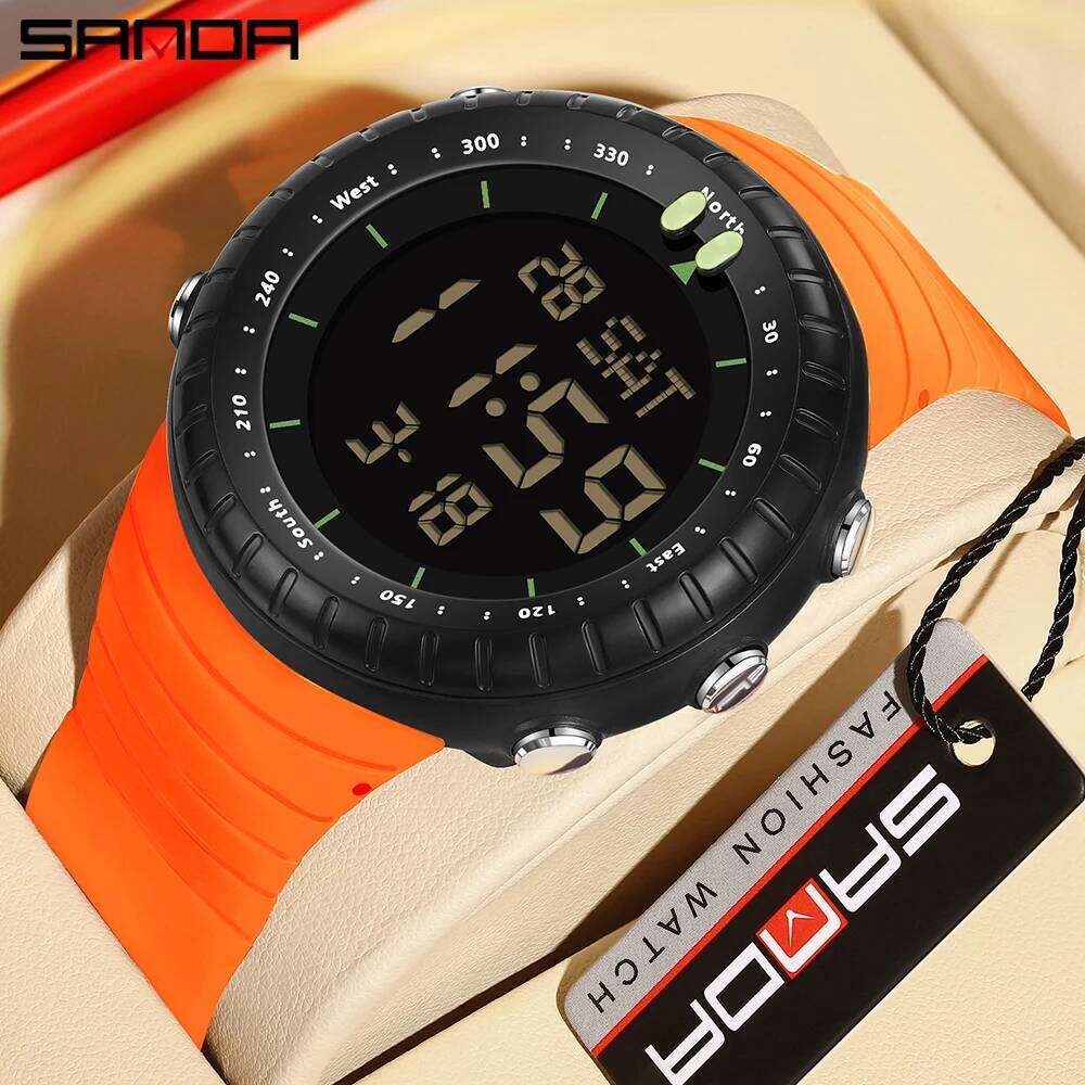 SANDA 6184 Brand Sport Watch for Man Waterproof Shockproof Digital Watches Luxury Outdoor Men's Wristwatch Original Clock