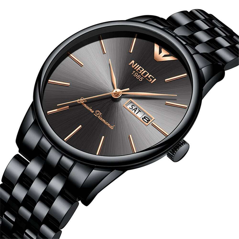 NIBOSI Analog Quartz Stainless Steel Military Watches for Men Top Brand Luxury Waterproof Date Wrist Watch Reloj