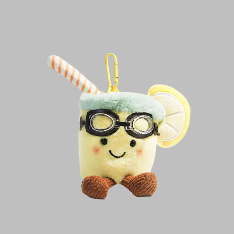 British Fun Summer Lemonade Baikal Coconut Plush Doll Keychain Cute Backpack 2025 Hanging Ornament