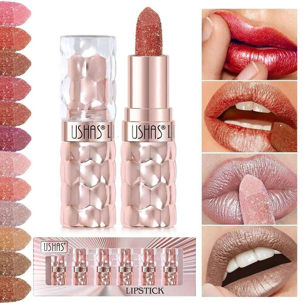 Waterproof Metallic Shine Liquid Lipstick Highly Pigmented Full Coverage Long Lasting Kiss Proof Lightweight Lip Gloss W260311