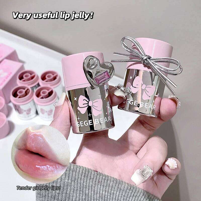 Gege bear Mirror Gloss Lip Moisturizing Liquid Lipstick Waterproof Long-lasting Brightening And Non Fading gifts W260311