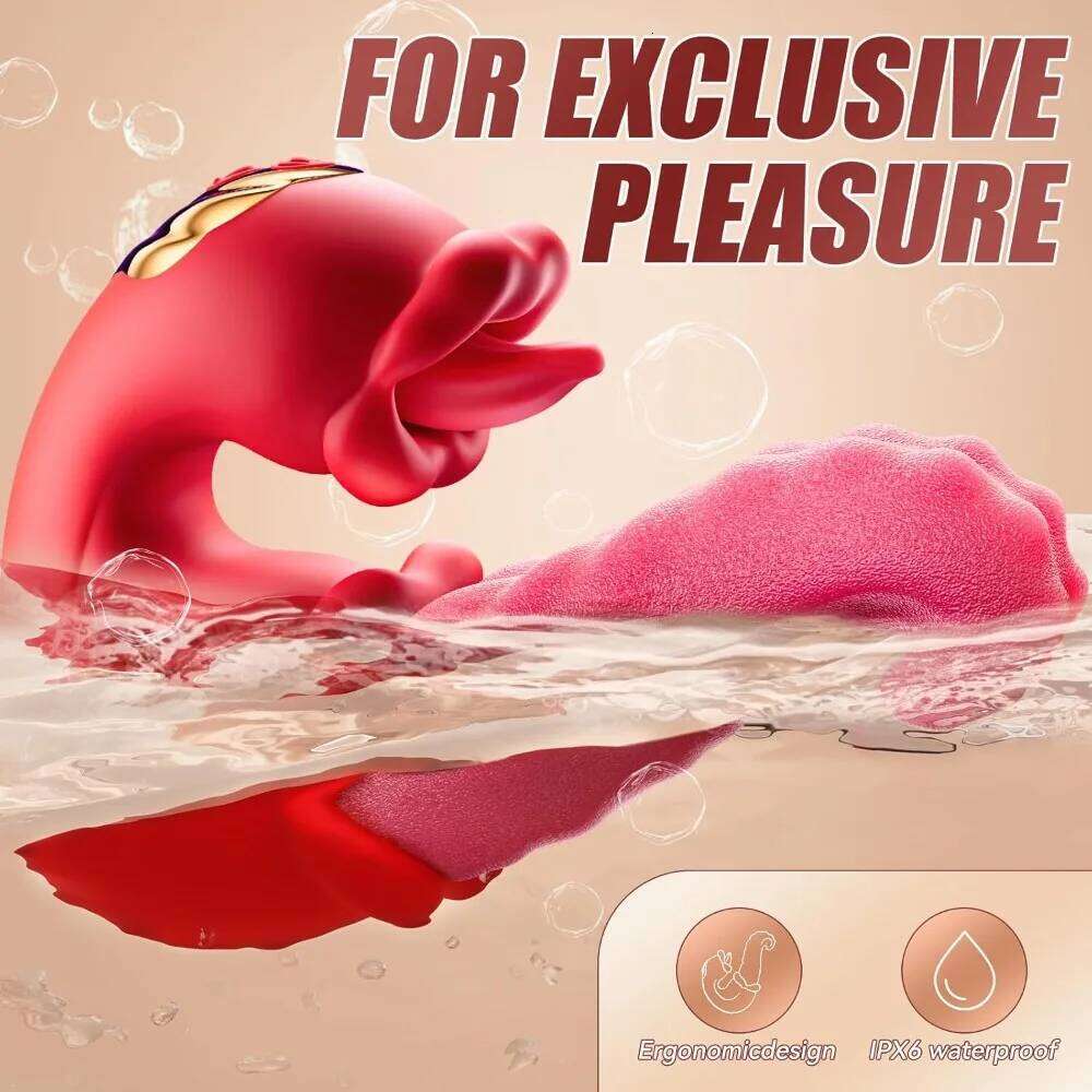 Adult Sex Toys for Women 4in1 Vibrator with Tongue Thrusting Dildos G Spot Dildo 10 Clitoral Licking Modes Female Masturbation Z260312