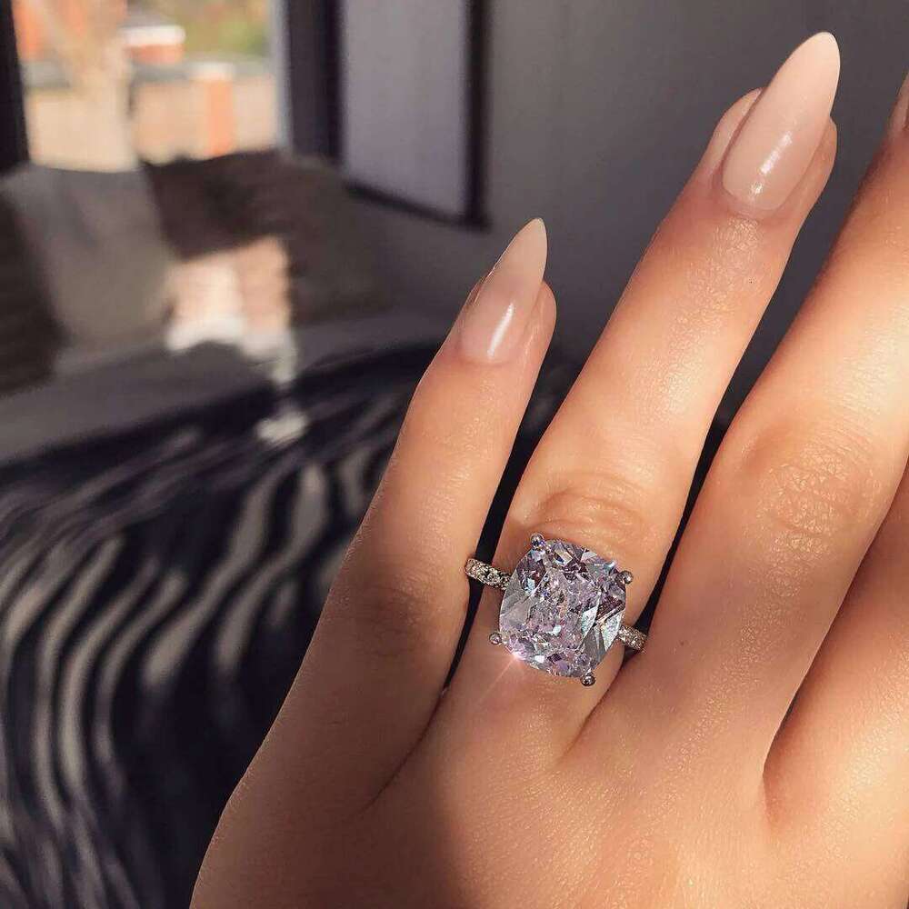 Original Real Silver Color Designer Zirconia Engagement Ring for Women Wedding Luxury Wholesale Gifts Jewelry Z51 H260312