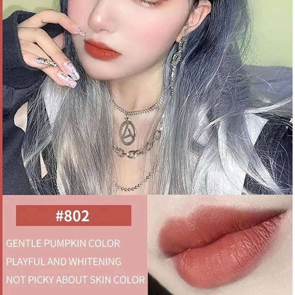 Eight Velvet Matte Glaze Set Lipstick Long-lasting Gloss Waterproof Non-stick Student Fading Cup Moisturizing Lip J9F9 W260311