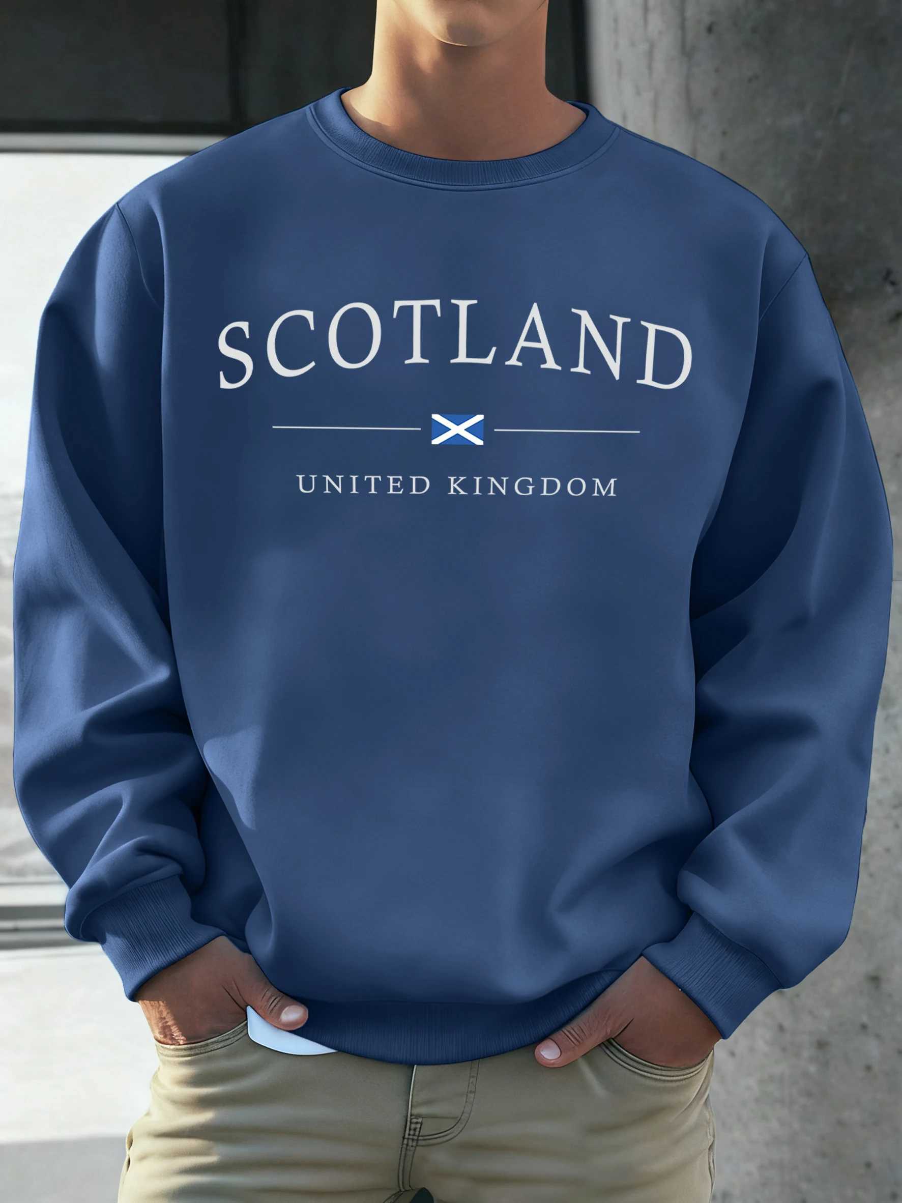 Scotland United Kingdom Prints Sweatshirts Men Fleece Soft Pullovers Street Oversize Sportswear Autumn Casual Unisex Clothes M260312
