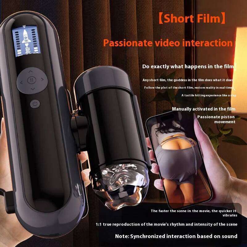 APP Control Male AI Voice Intelligent Interactive Telescopic Masturbator LCD Display Men Sex Toy Artificial Vagina Z260312