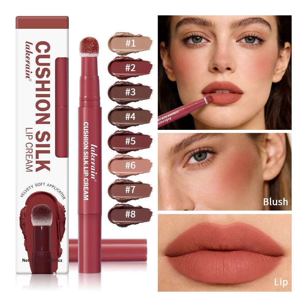 Cushion Kiss Cream Stain Lip Tint Long Lasting Matte Waterproof Non Transfer Formula Velvety Finish Cosmetics W260311