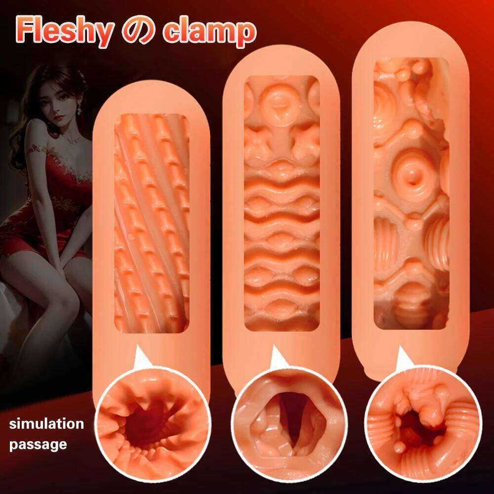 Male Masturbator Cup Realistic Vagina Soft Pocket Pussy Blowjob Penis Exercise Massager Erotic Sex Toys For Men Adult Supplies Z260312