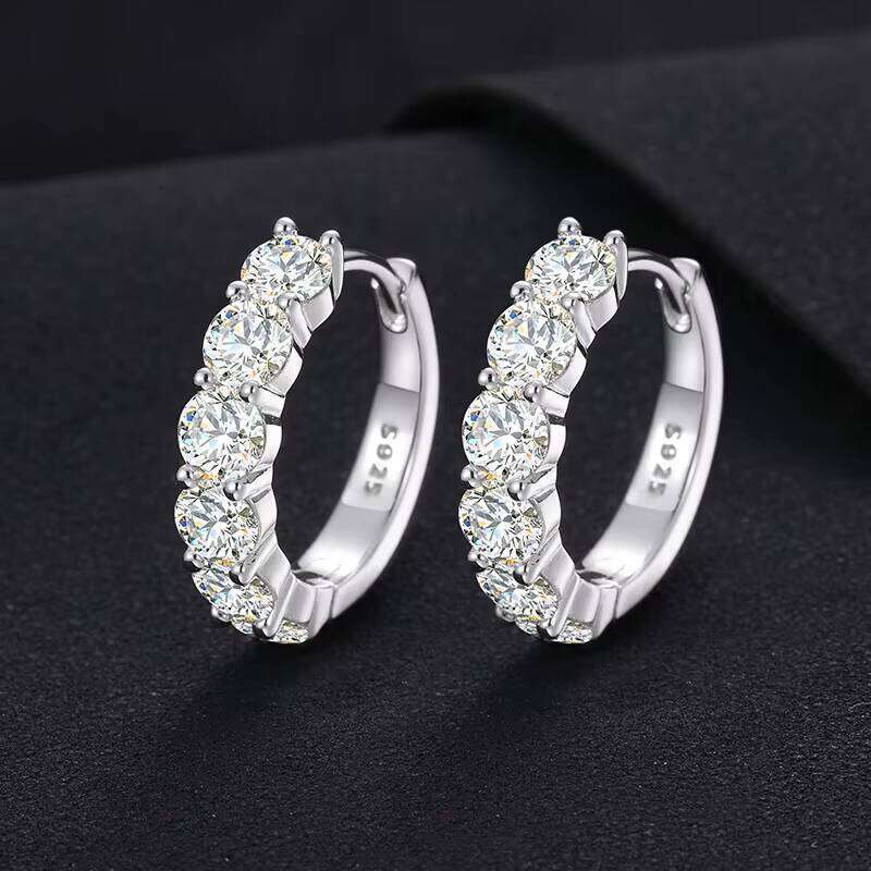 2mm 3mm 4mm Mossanite Screw Back Jewelry Sterling Sier VVS Moissanite Stud Earrings for Men and Women