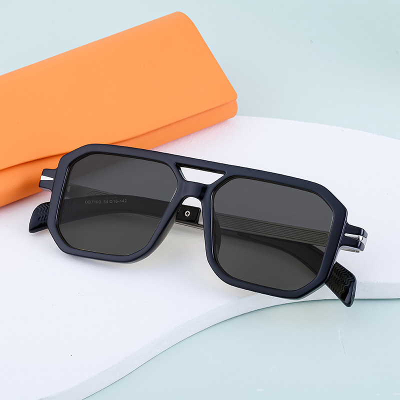 Fashionable Square Frame Polarized Driving Sunglasses for Men, Outdoor Sun Protection Sunglasses, Men's Eyewear