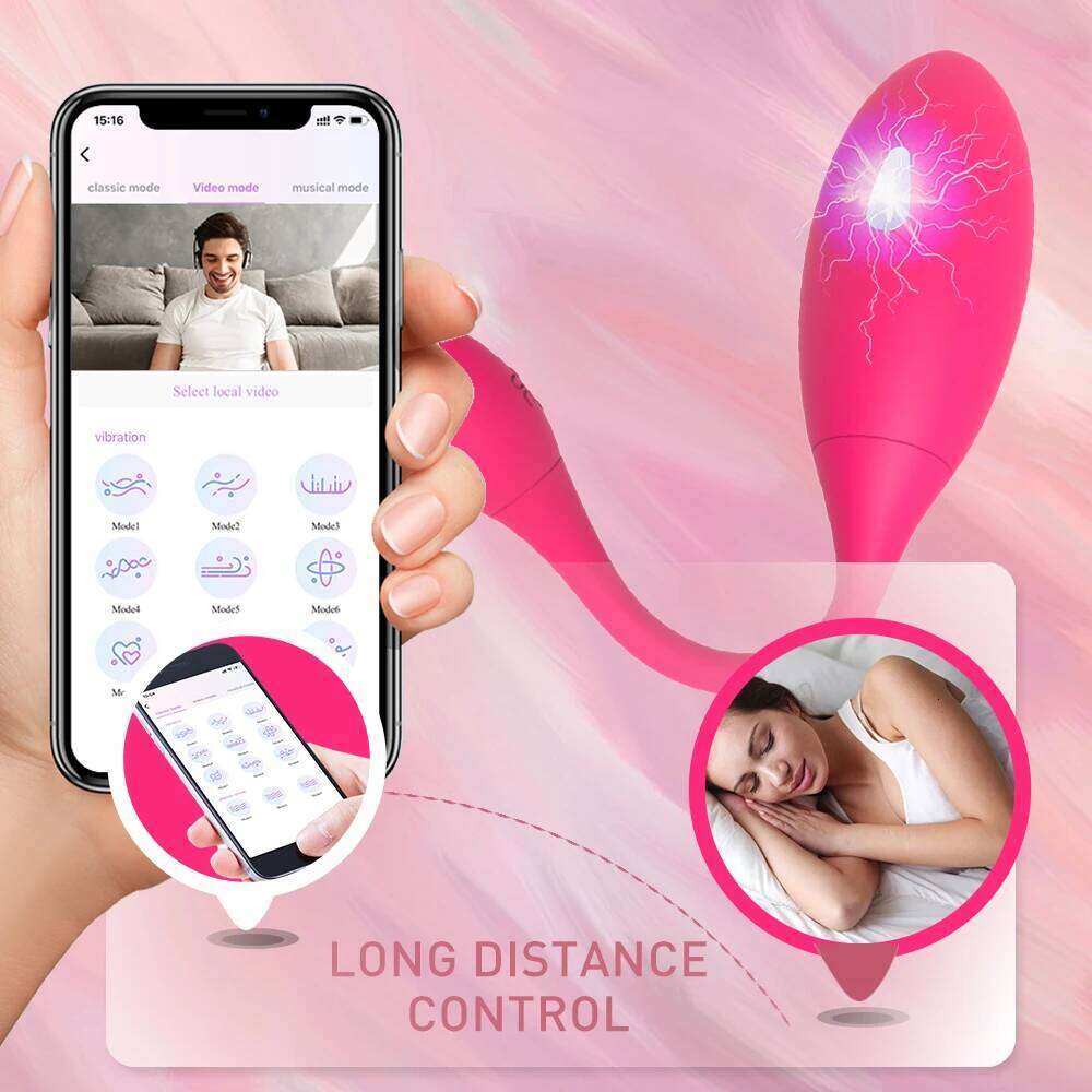 Electric Shock APP Vibrators For Women Vaginal Egg Kegel Ball G Spot Anal Dildo Vibrator Adult Sex Toys Female Sexshop Z260311