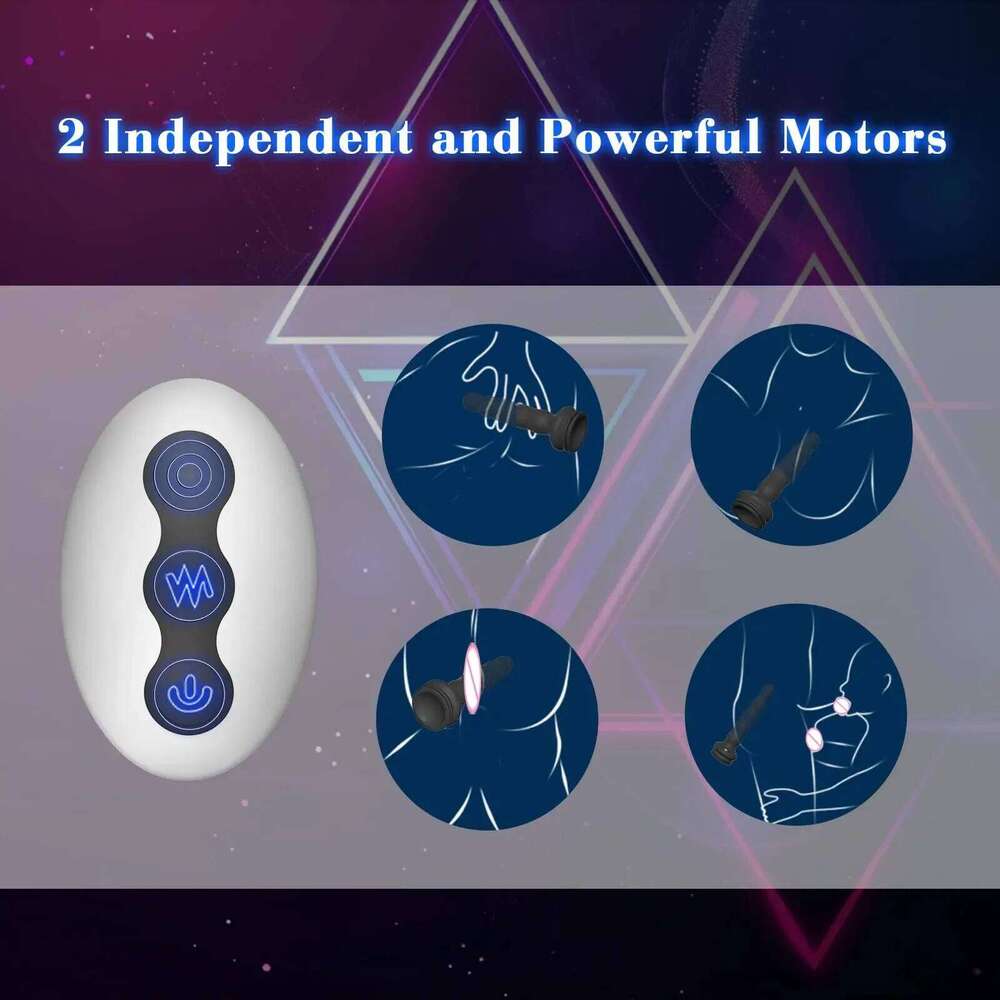 Remote Control Vibrator Male Prostate Massager Wriggling Rotating Vibrating Anal Beads Adult Sex Toys with Suction Cup Z260311