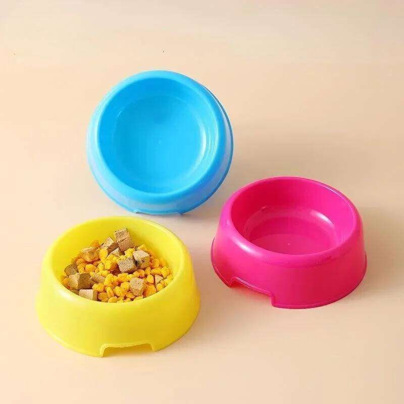 Bowls Dog Cat Plastic Food Feeding Water Dish Bowl Feeder Pet Supplies accesorios para perros 26Y0312
