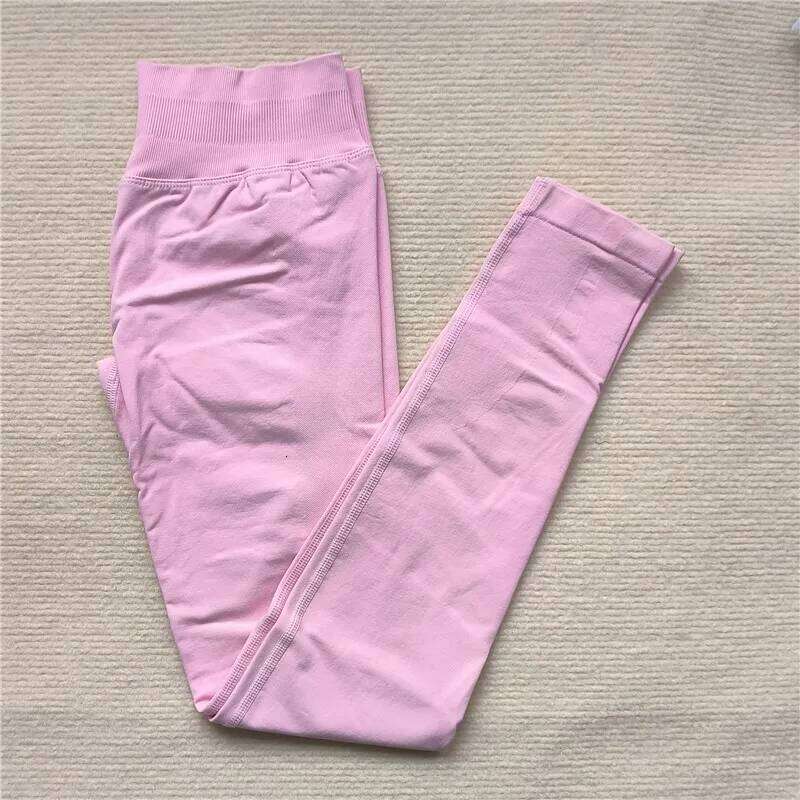 Seamless Sporty High Elastic Yoga Leggings Fitness Pants Butt Lifting Tummy Control Squat Proof Workout Tights 26H0311