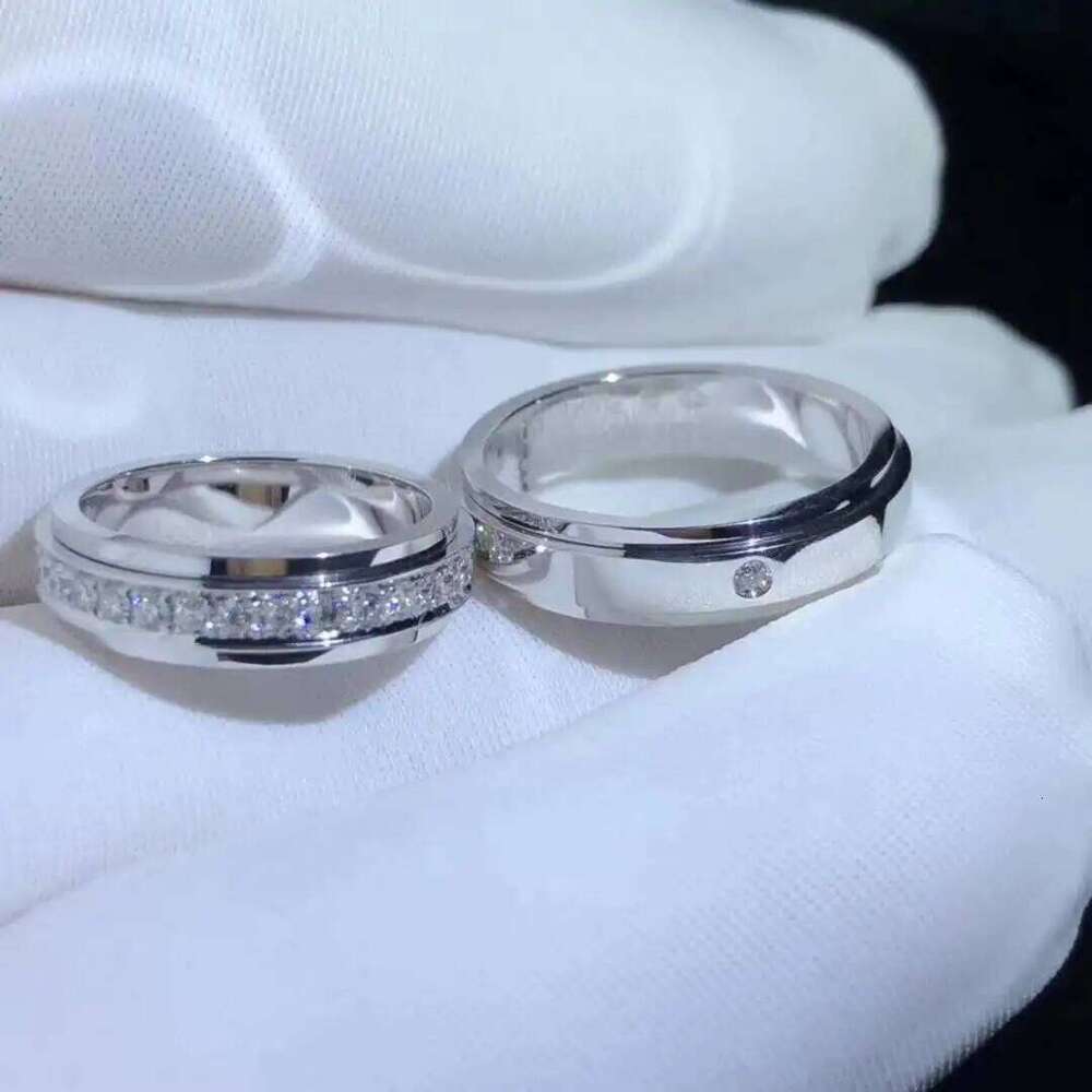 Buyee 925 Sterling Silver Couples White Zircon Finger Ring for Women Men Fashion Classic Wedding Fine Jewelry Circle W260311