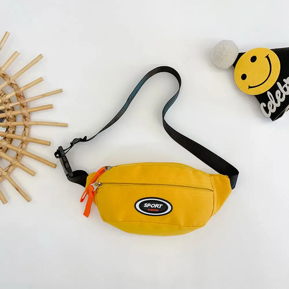 Fashion Cute Childrens Chest Bag One Shoulder Crossbody Fanny Pack Canvas Diagonal Girl Boy Zipper Coin Purse 260311