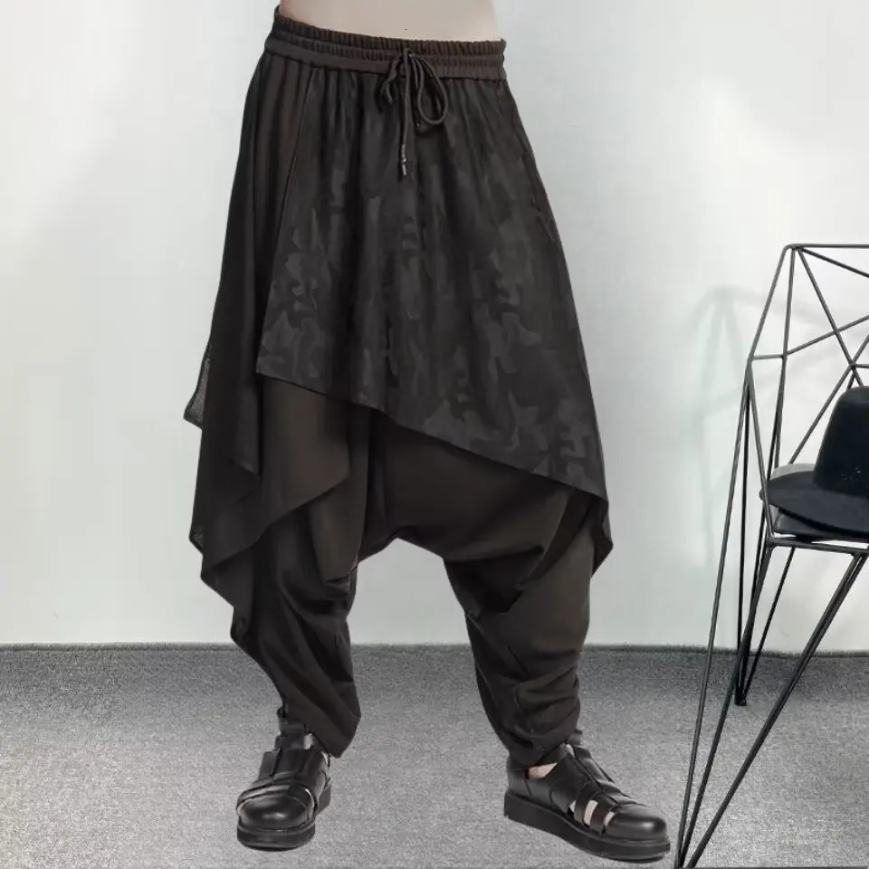 Vintage Trousers Women Men Neutral Loose Culottes y2k Gothic Wide Leg Pants Skirt Oversize Harajuku Japanese Creative Pants 260311