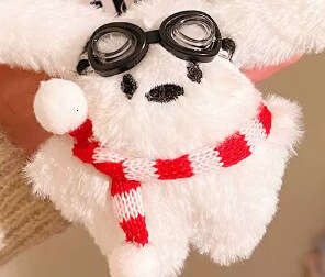 Cute Pilot Plush Little Dog Backpack Pendant Cartoon Small Doll Bag Accessory Gift