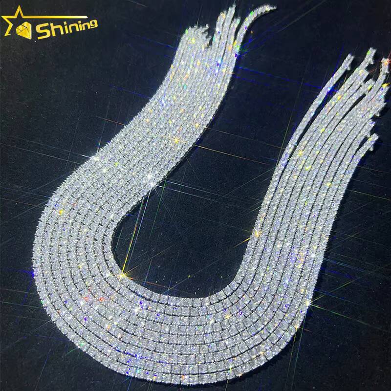 Moissanite Tennis Chain Wholesale Price Factory Outlet 925silver High Quality Fine Jewelry Necklace braceletfine Jewelry nec