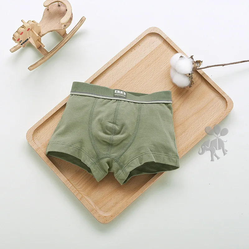 children high quality solid boys cotton boxer shorts panties kids underwear for 220 years old teenager 5pcs3pclot student 260311