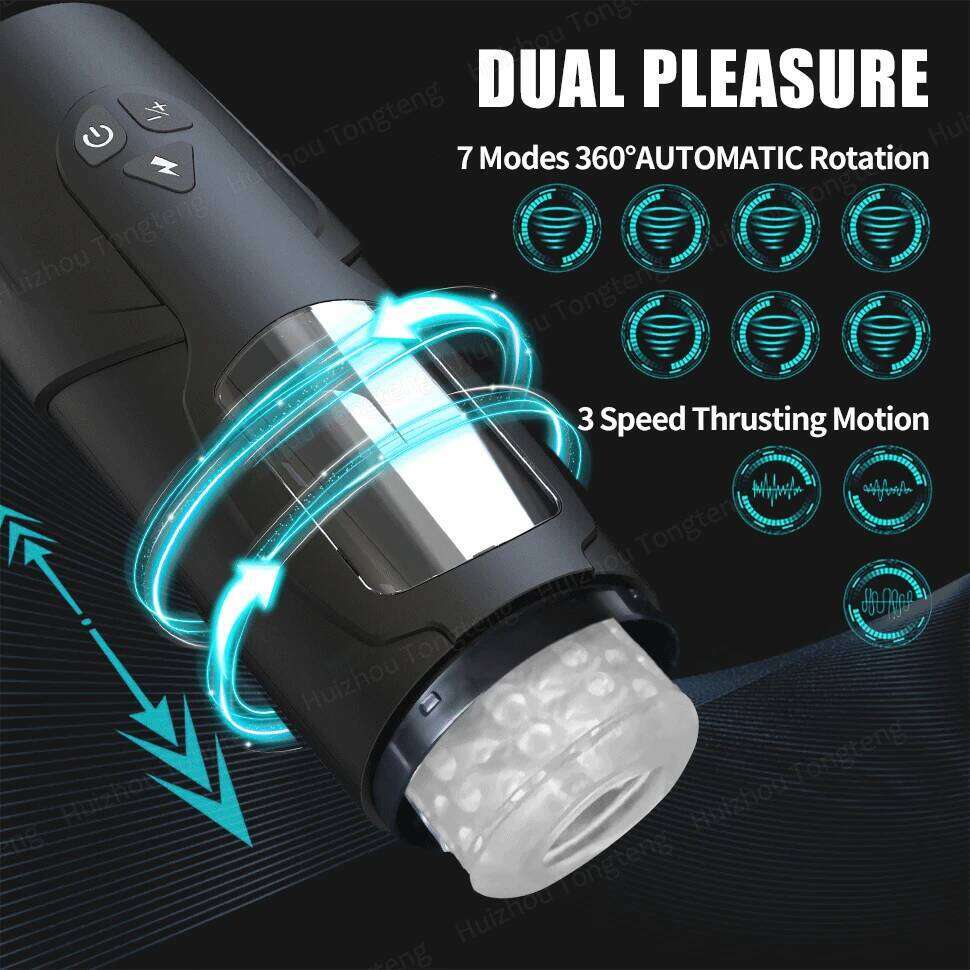 4 IN 1 Male Masturbation Automatic Telescopic Sucking Blowjob Vibrator Masturbator Cup Pussy Real Vagina Sex Toys for Men Z260312