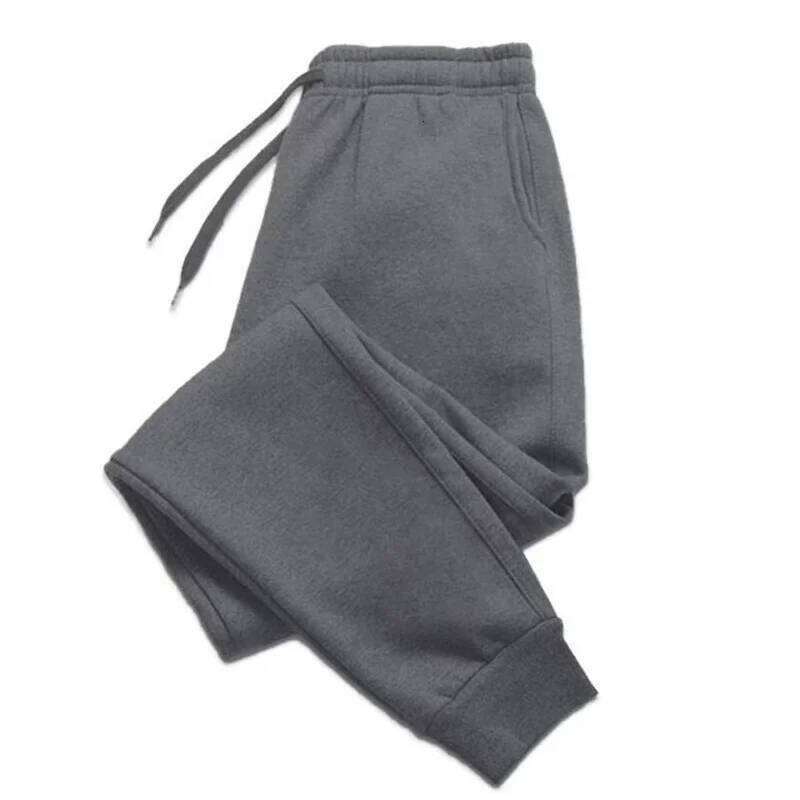 2026 Men's New Casual Sports Fashion Solid Color Loose Street Wear Autumn/Winter Slow Running Fitness Pants