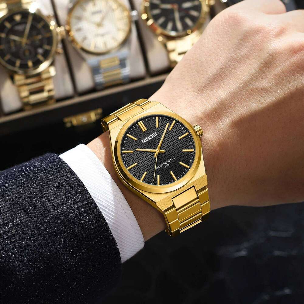 NIBOSI Analog Quartz Top Brand Luxury Watches for Men Stainless Steel Military Waterproof Wristwatches Reloj Hombre