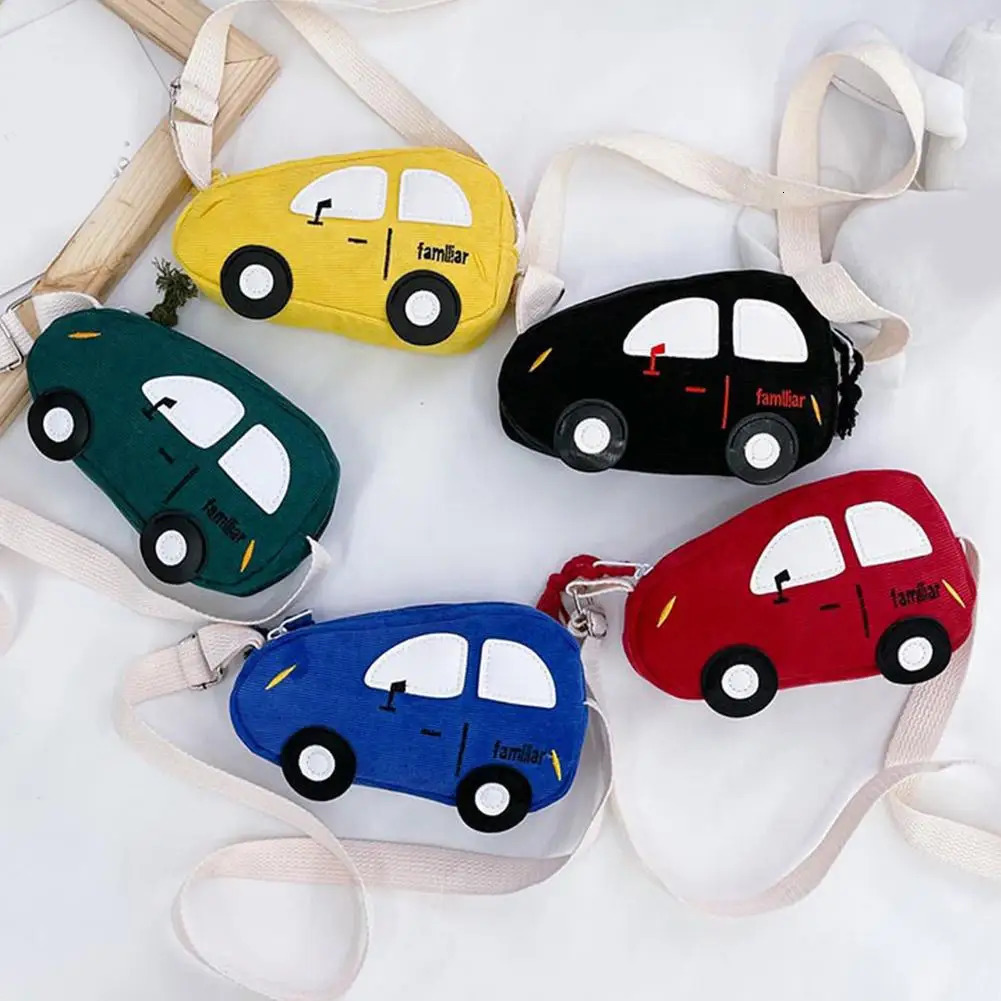 Mini Crossbody Bags Car Shape Shoulder Bag Solid Color Handbags Cute Cartoon Messenger Small Purse 260311