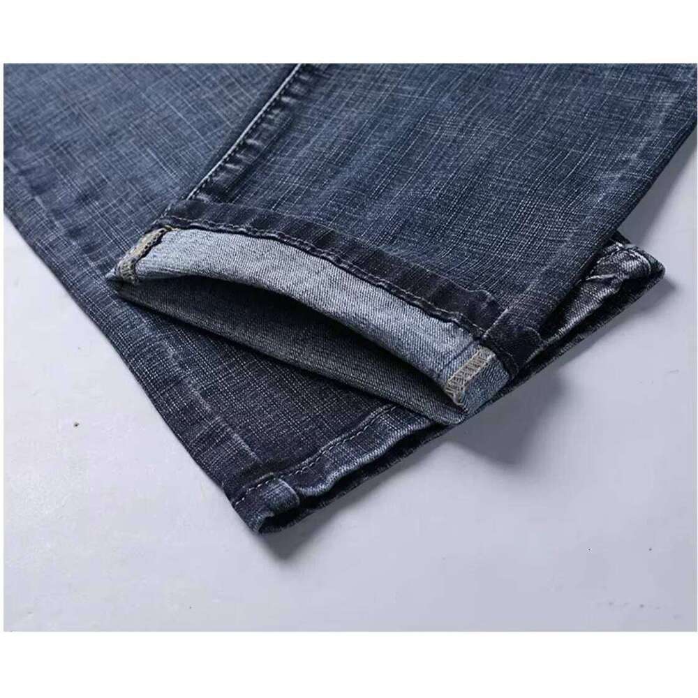 Wthinlee New Business Men's Jeans Casual Straight Stretch Fashion Classic Blue Black Work Denim Trousers Male Brand Clothing 26Y0312