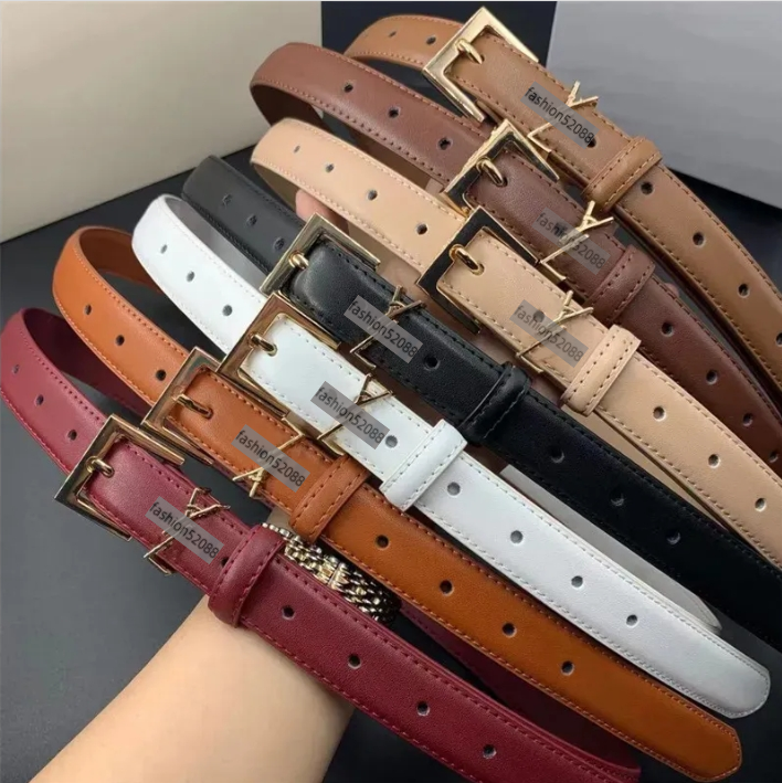 Fashion Belt for Women Genuine Leather Designer Buckle cnosme Waistband High Quality Ladies Waist Belts girls Waistband Width 2.5cm 7 colors 90cm-115cm with box