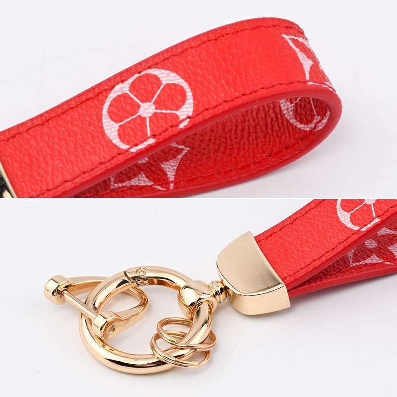 Fashion style fashion car key chain bag charms pendant jewelry keyring holder gift pu leather metal key chain accessories Luxury designer - view 4