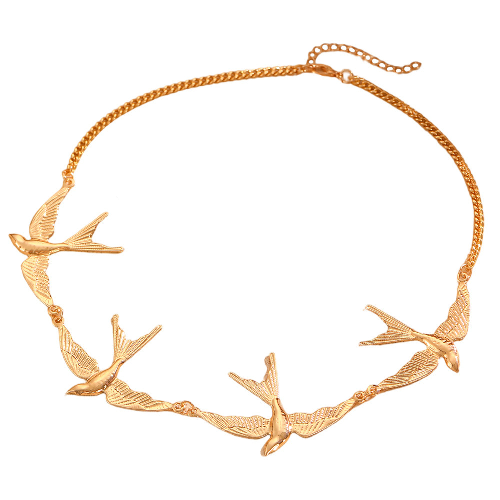 Free Shipping Trendy Little Swallow Connected Niche Design Sense Personality Fashionable Temperament Necklace Jewelry For Women