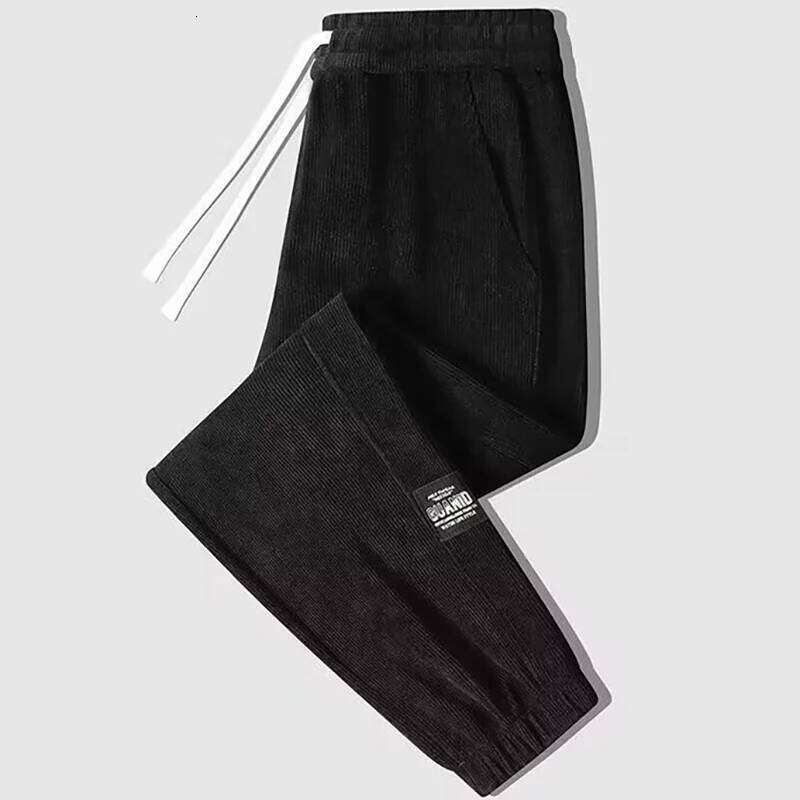 Men Tech Fleece Embroidery Sweatpants Baggy Corduroy Jogger Male Autumn Casual Harem Pants Loose Sport Thermal Trousers