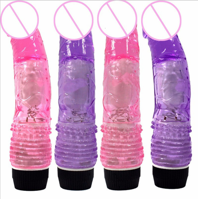 Free Shipping Direct Ss From The Manufacturer: Popular Adult Sex Toys For Foreign Trade, TPE Crystal Single-Vibration Dildo, M Vibrating Rod With Rota