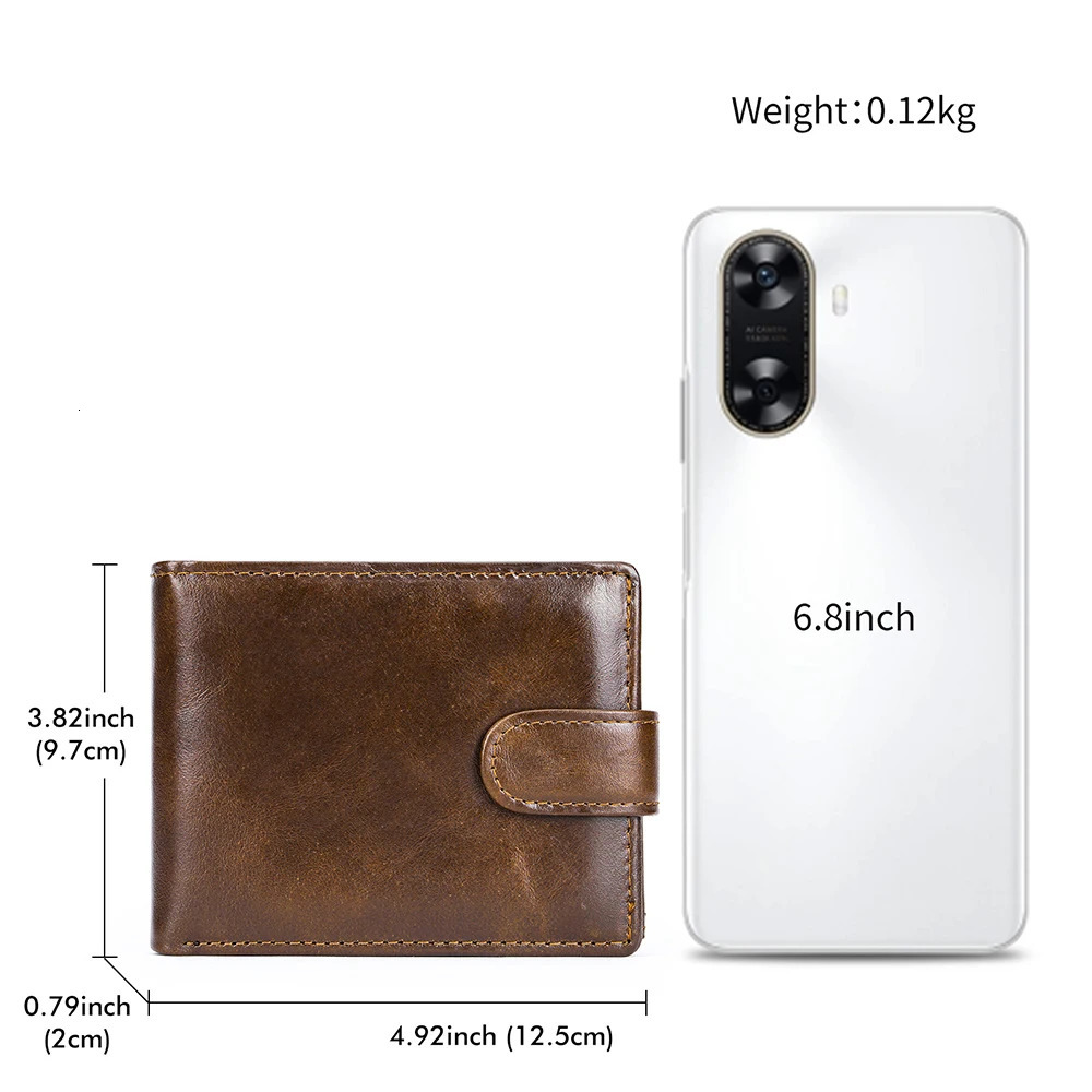WESTAL RFID er Wallet Men Genuine Leather RFID Wallet Front Coin Pocket Purse Money Bag Leather Card Holder Wallet for Men 260304
