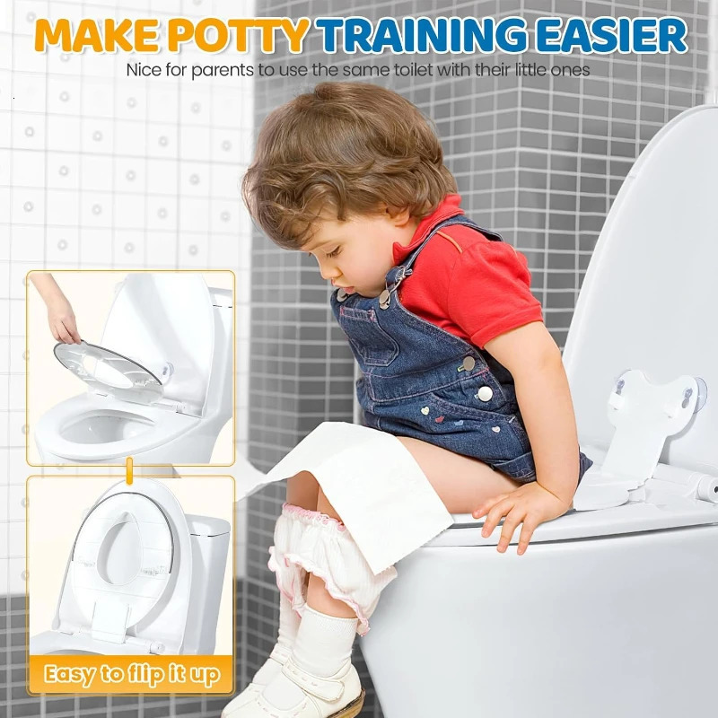 Foldable Toilet Seat for Children Flip Sit Potty Attaches To Securely Space Saving Potties Fits Most Toilets 260311