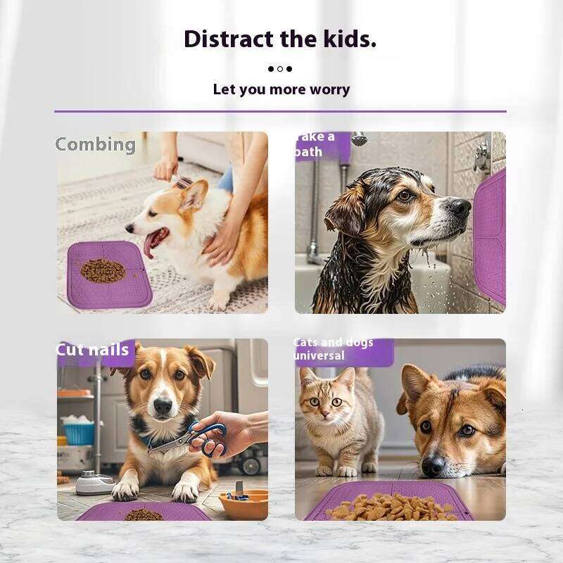 Dog Pad Anti Choking Utensils Slow Food Bowl Licking Plate Pet Cat Yogurt Meal Mat 26Y0312