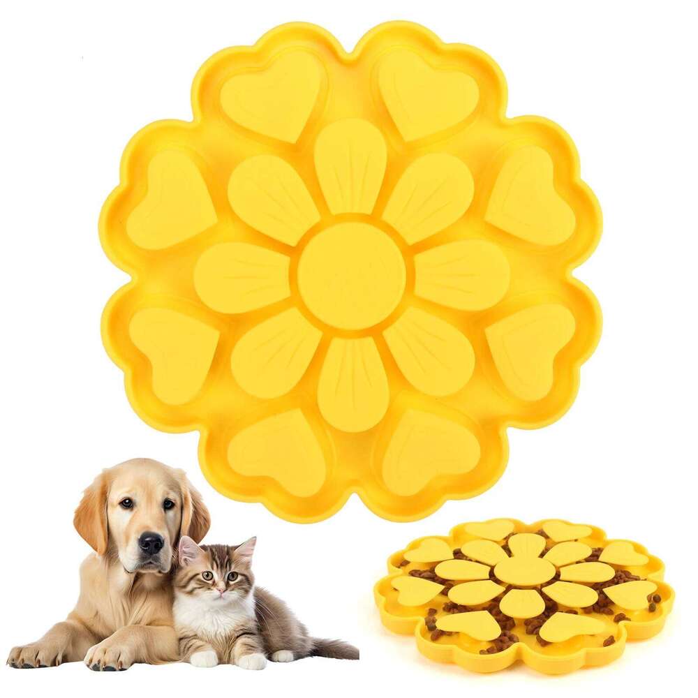 Pet feeder Bowl Licking Lick Feeder Pad with Suction Cup Choke Proof Silicone Slow Food Dog and Cat Feeding Products 26Y0312