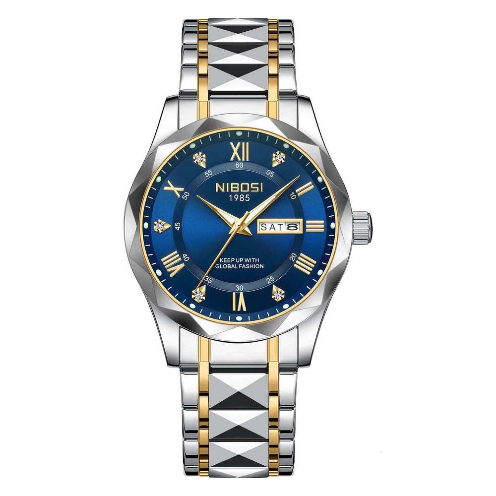 NIBOSI Fashion for Top Brand Luxury Week Date Men Watch Waterproof Stainless Steel Sports Men's Watches Reloj Hombre
