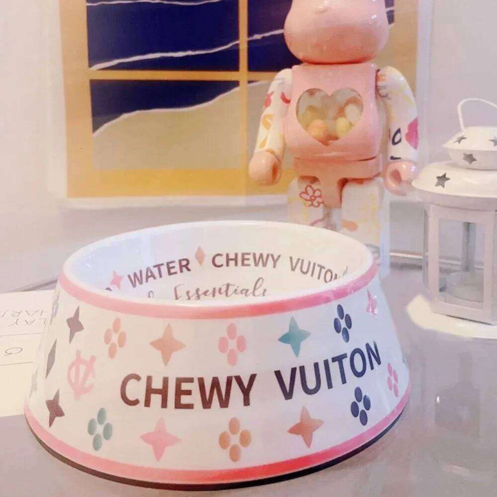Ceramics Bowls Placemat Puppy Cat Feeder Non-slip Crash Luxury Designer Dog French Bulldog Bowl For Small Dogs 26Y0312