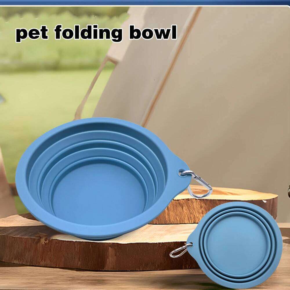 650ML And 350ML Portable folding silicone for pets, rice food bowl, cat drinking water dog bowl 26Y0312