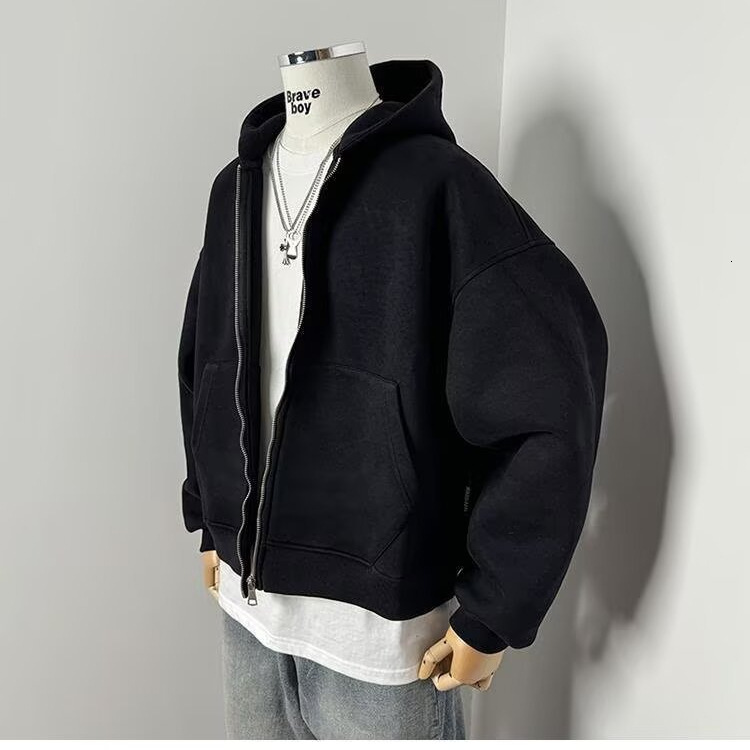 Spring Designer Hoodie New Trendy Brand Hooded Sweatshirt With Backpack Design On The Back Men's Black Zip-up Jacket Stylish For Men