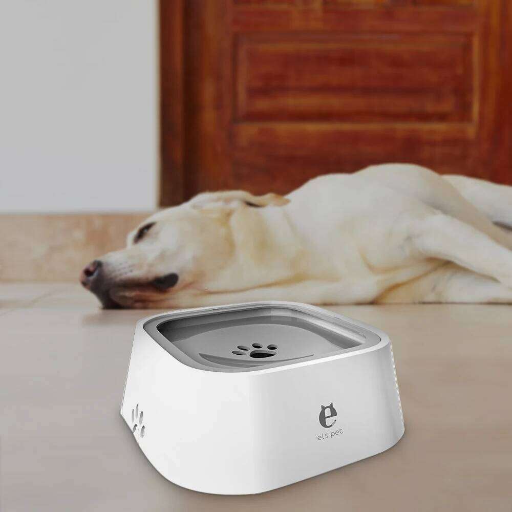 1.5L ABS Plastic Floating Non-Wetting Mouth Cat Without Spill Drinking Water Dispenser Dog Bowl 26Y0312