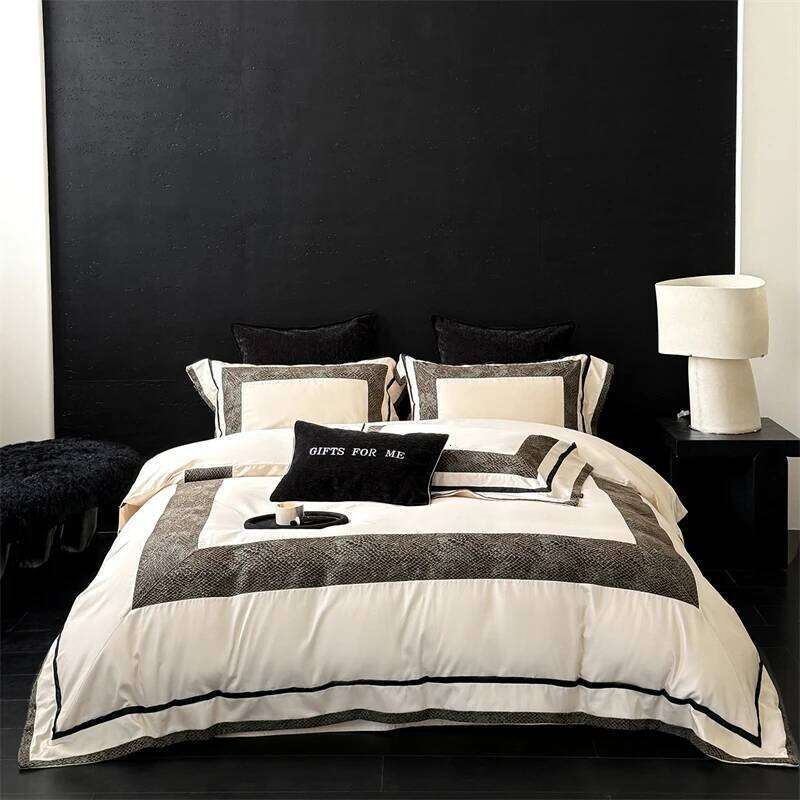 1000TC Egyptian Cotton Queen King Size Hotel Style Bedding Set Duvet Cover Bed Sheet Pillowcases Home Textiles 4Pcs H260312