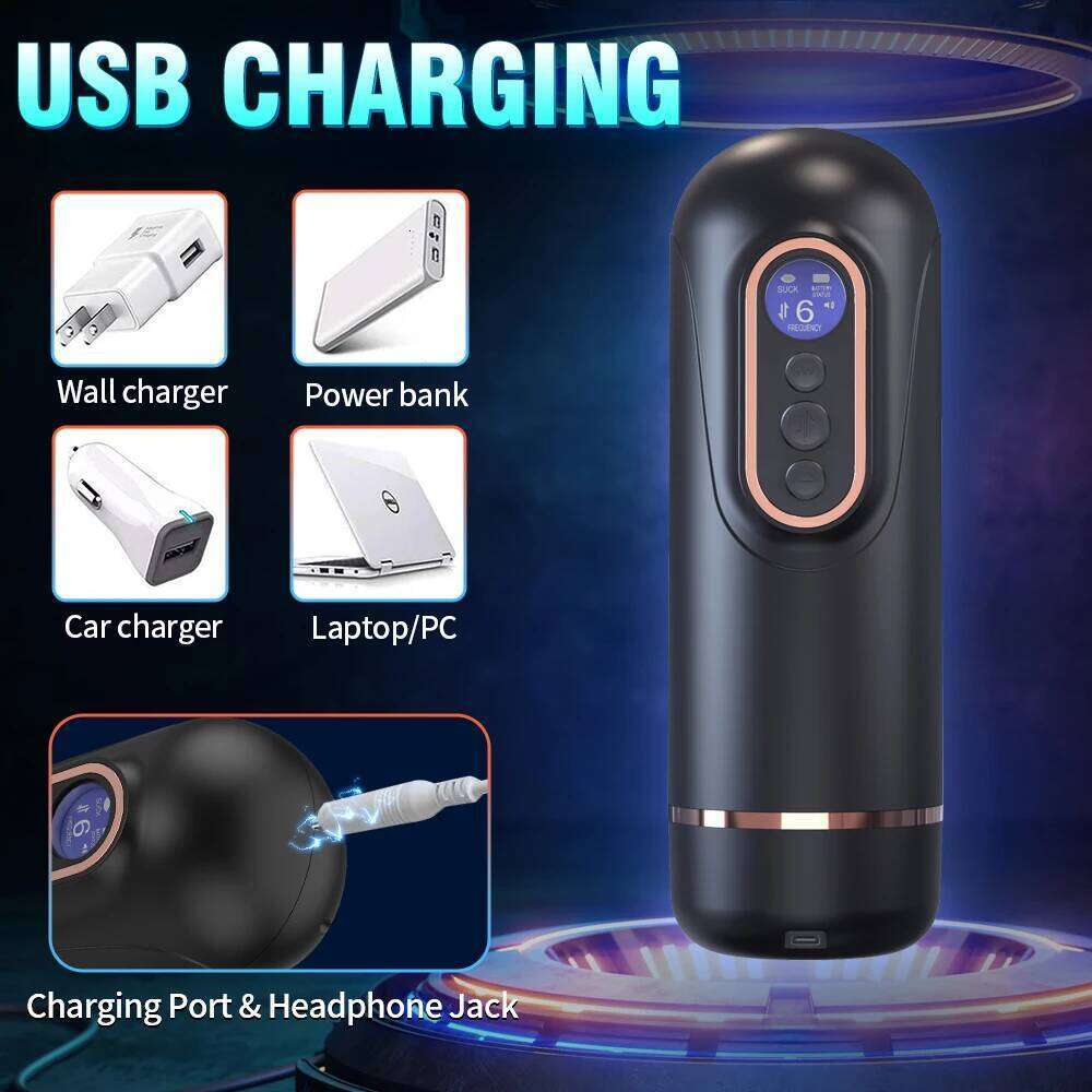 Automatic Male Masturbators Cup Telescopic Rotation Sucking Blowjob Vagina Heating Pocket Cat Penis Piston Masturbation AdultToy Z260312