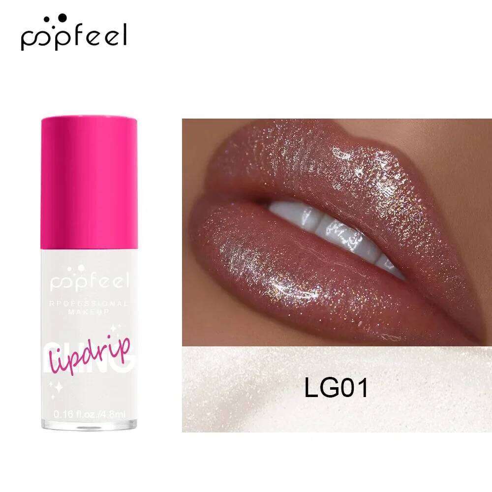 Best-Selling Popfeel Diamond Color Changing Liquid Lipstick Make up Glossy Lips Plumper Gloss Lip Balm Oil Care Tint Cosmetics W260311