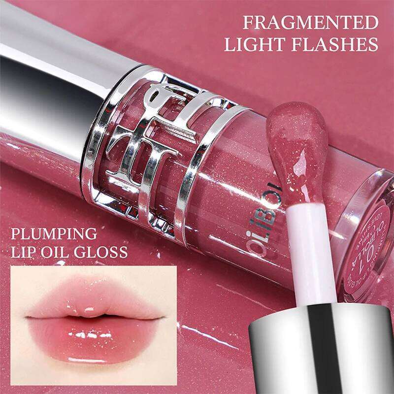 Watery Shimmer Mirror Gloss BoBo Jelly Glaze Long Lasting, Non-sticky Plumping Lipstick Moisturizing Whitening Lip Care W260311