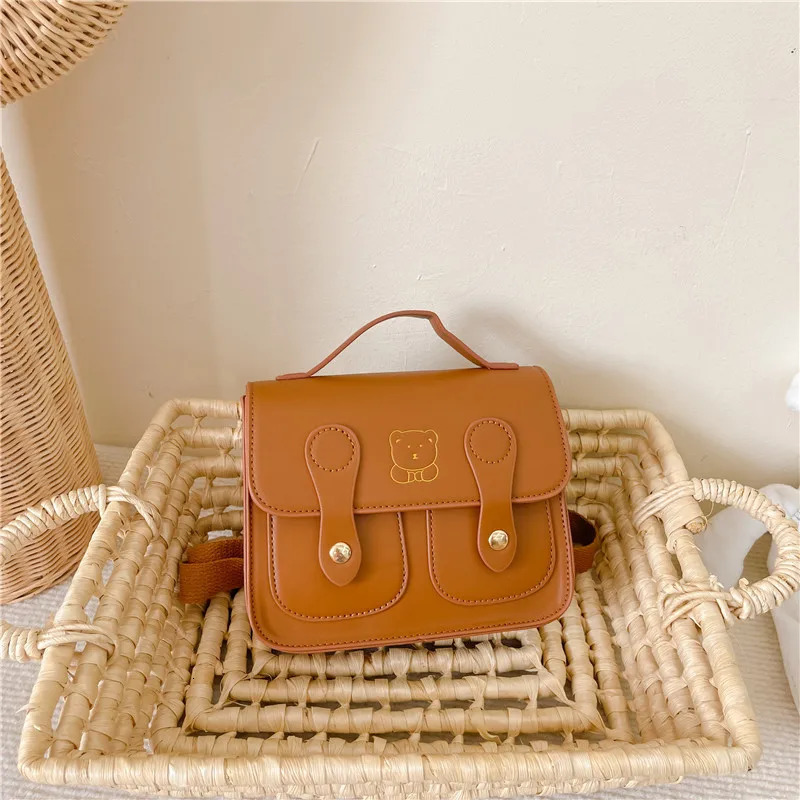 Childrens Leather Backpacks Autumn Korean Handbags for Students Boys Girls casual Kindergarten Baby Simple Backpack 260311