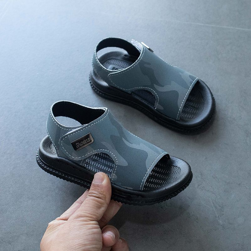 Boys Sandals Kids Summer Beach Sandals Children's Soft Sole Walkfashion Youth Anti slip Open Toe Beach Shoes Size 21 - 36 US5.5C-US4Y W0688